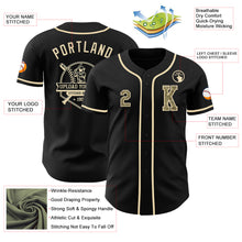 Load image into Gallery viewer, Custom Black Camo-Cream Authentic Baseball Jersey