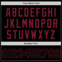 Laden Sie das Bild in den Galerie-Viewer, Custom Black Crimson Authentic Baseball Jersey