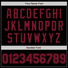 Laden Sie das Bild in den Galerie-Viewer, Custom Black Crimson Authentic Baseball Jersey