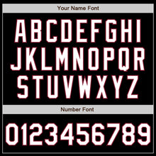 Laden Sie das Bild in den Galerie-Viewer, Custom Black White-Crimson Authentic Baseball Jersey