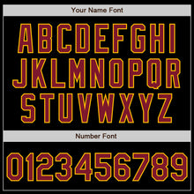 Laden Sie das Bild in den Galerie-Viewer, Custom Black Crimson-Gold Authentic Baseball Jersey