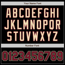 Laden Sie das Bild in den Galerie-Viewer, Custom Black Crimson-Cream Authentic Baseball Jersey