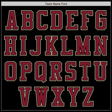 Laden Sie das Bild in den Galerie-Viewer, Custom Black Crimson-Cream Authentic Baseball Jersey