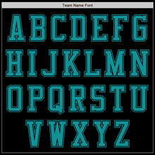 Laden Sie das Bild in den Galerie-Viewer, Custom Black Teal Authentic Baseball Jersey