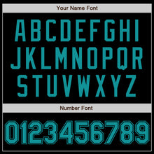 Laden Sie das Bild in den Galerie-Viewer, Custom Black Teal Authentic Baseball Jersey