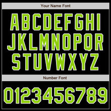 Laden Sie das Bild in den Galerie-Viewer, Custom Black Neon Green-White Authentic Baseball Jersey