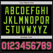 Laden Sie das Bild in den Galerie-Viewer, Custom Black Pink-Neon Green Authentic Baseball Jersey