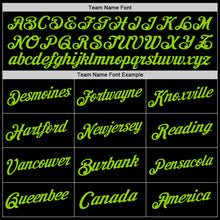 Laden Sie das Bild in den Galerie-Viewer, Custom Black Neon Green-Green Authentic Throwback Basketball Jersey