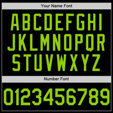 Laden Sie das Bild in den Galerie-Viewer, Custom Black Neon Green-Green Authentic Throwback Basketball Jersey