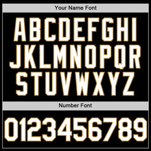 Загрузить изображение в средство просмотра галереи, Custom Black Old Gold-Purple Authentic Throwback Basketball Jersey