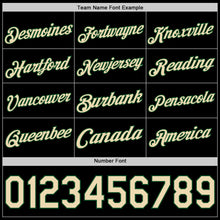 Load image into Gallery viewer, Custom Black Cream-Green Authentic Basketball Jersey