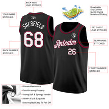 Загрузить изображение в средство просмотра галереи, Custom Black White-Maroon Authentic Basketball Jersey