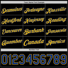 Загрузить изображение в средство просмотра галереи, Custom Black Royal-Gold Authentic Basketball Jersey