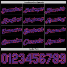 Charger l'image dans la galerie, Custom Black Purple-Pink Authentic Basketball Jersey