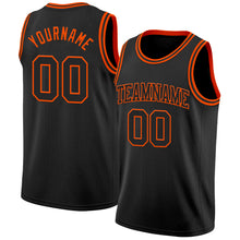 Charger l'image dans la galerie, Custom Black Orange Authentic Basketball Jersey