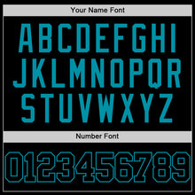 Charger l'image dans la galerie, Custom Black Teal Authentic Basketball Jersey