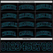 Charger l'image dans la galerie, Custom Black Teal Authentic Basketball Jersey