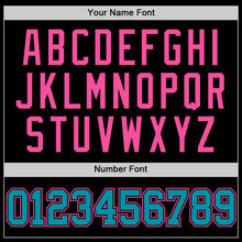 Charger l'image dans la galerie, Custom Black Teal-Pink Authentic Basketball Jersey