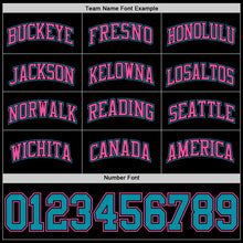 Charger l'image dans la galerie, Custom Black Teal-Pink Authentic Basketball Jersey