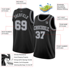 Charger l'image dans la galerie, Custom Black Gray Authentic Basketball Jersey