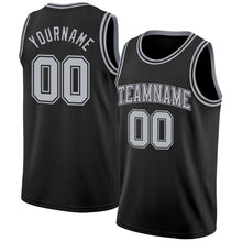 Charger l'image dans la galerie, Custom Black Gray Authentic Basketball Jersey