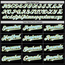 Загрузить изображение в средство просмотра галереи, Custom Black White Sky Blue-Yellow Authentic Baseball Jersey