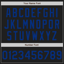 Load image into Gallery viewer, Custom Black Royal Authentic Baseball Jersey