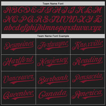 Load image into Gallery viewer, Custom Black Crimson Authentic Baseball Jersey