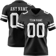 Load image into Gallery viewer, Custom Black White Authentic Football Jersey