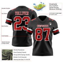 Laden Sie das Bild in den Galerie-Viewer, Custom Black Red-White Authentic Football Jersey