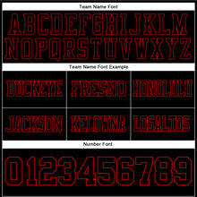 Laden Sie das Bild in den Galerie-Viewer, Custom Black Red Authentic Football Jersey