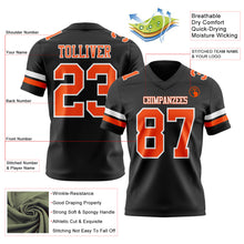 Charger l'image dans la galerie, Custom Black Orange-White Authentic Football Jersey