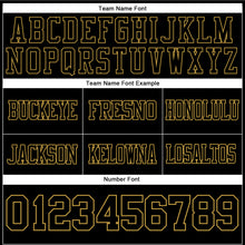 Load image into Gallery viewer, Custom Black Old Gold Authentic Football Jersey