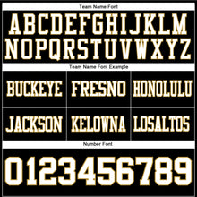 Load image into Gallery viewer, Custom Black White-Old Gold Authentic Football Jersey