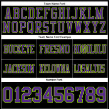 Laden Sie das Bild in den Galerie-Viewer, Custom Black Purple-Neon Green Authentic Football Jersey