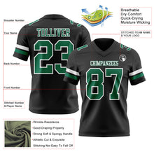 Laden Sie das Bild in den Galerie-Viewer, Custom Black Kelly Green-White Authentic Football Jersey
