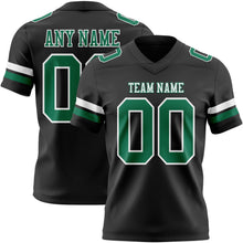 Laden Sie das Bild in den Galerie-Viewer, Custom Black Kelly Green-White Authentic Football Jersey