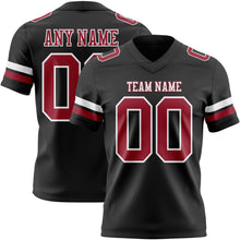 Load image into Gallery viewer, Custom Black Cardinal-White Authentic Football Jersey