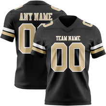 Загрузить изображение в средство просмотра галереи, Custom Black Vegas Gold-White Authentic Football Jersey