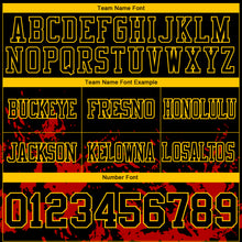 Загрузить изображение в средство просмотра галереи, Custom Black Red-Yellow 3D Pattern Splash Authentic Football Jersey