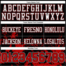 Загрузить изображение в средство просмотра галереи, Custom Black Red-White 3D Pattern Splash Authentic Football Jersey
