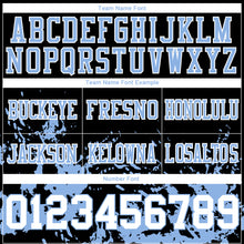 Загрузить изображение в средство просмотра галереи, Custom Black White-Light Blue 3D Pattern Splash Authentic Football Jersey