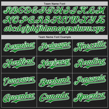 Load image into Gallery viewer, Custom Black Grass Green-White Authentic Baseball Jersey