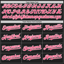 Load image into Gallery viewer, Custom Black Neon Pink-White Authentic Baseball Jersey
