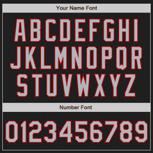 Load image into Gallery viewer, Custom Black Gray-Red Authentic Baseball Jersey