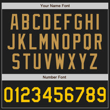 Load image into Gallery viewer, Custom Black Yellow-Old Gold Authentic Baseball Jersey