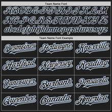 Load image into Gallery viewer, Custom Black White-Light Blue Authentic Baseball Jersey