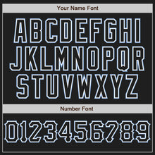 Load image into Gallery viewer, Custom Black White-Light Blue Authentic Baseball Jersey