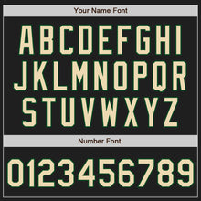 Load image into Gallery viewer, Custom Black Cream-Green Authentic Baseball Jersey