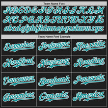 Load image into Gallery viewer, Custom Black Teal-White Authentic Baseball Jersey